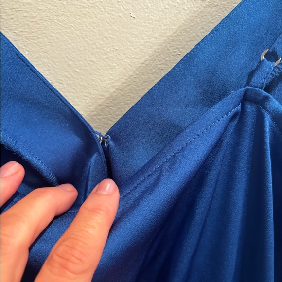 Express Elegant Blue Women's bodysuit draped blue bodycon fancy night out - Picture 9 of 11